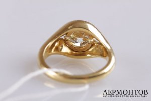 Кольцо с бриллиантом 1,47 ct.  Золото 750 пробы. Европа
