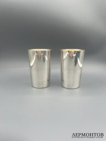 Пара стаканов в чехлах. Серебро 925 пробы, Gebrüder Kühn, Германия, 20 век