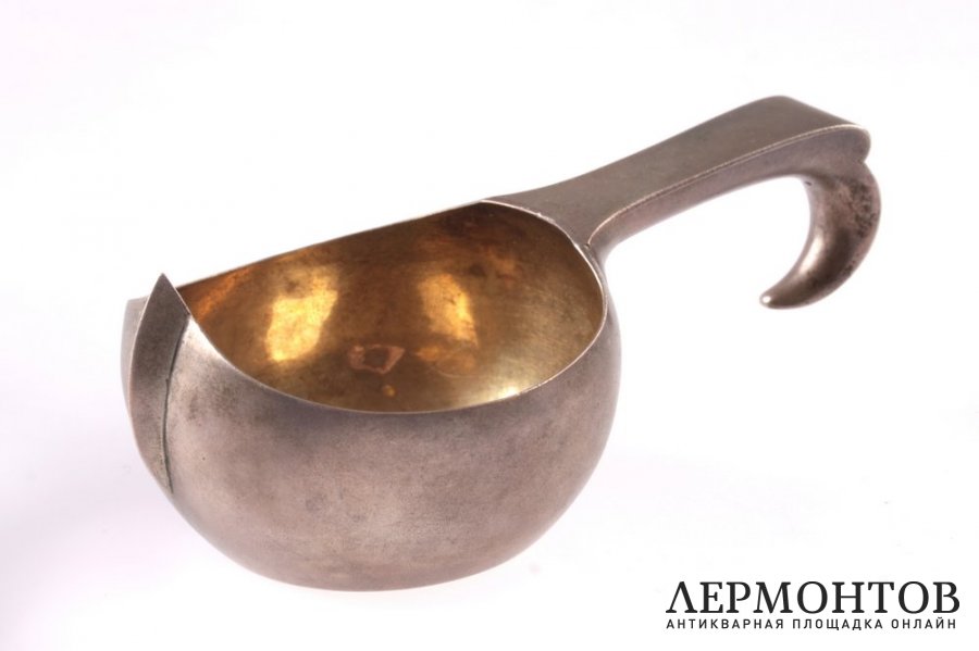 Ковш. Серебро 84 пробы, золочение. 13 артель. 1908-1917 годы. Российская империя