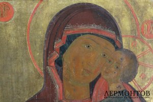 Икона Богоматерь Толгская. Ярославская школа. Икона в серебряной басме. XVIIIв.