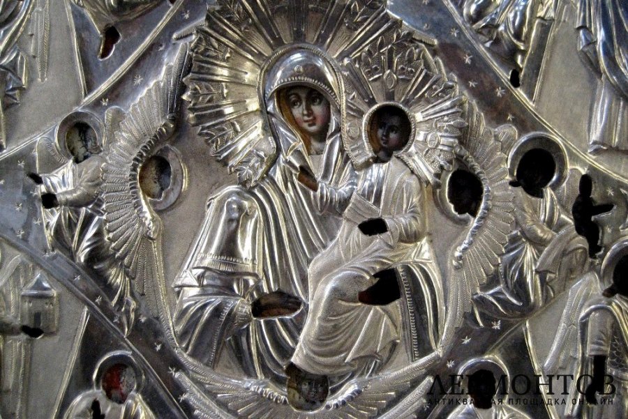 Неопалимая Купина. Дерево, темпера, серебро 84, Россия, Москва, 1820 год.
