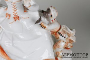 Статуэтка Леди и мавр. Германия, Meissen, авт. Paul Scheurich, 1920-30-е гг. Фарфор.