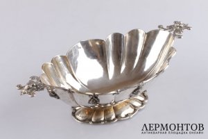 Ваза для фруктов. Серебро 800 пробы. Италия