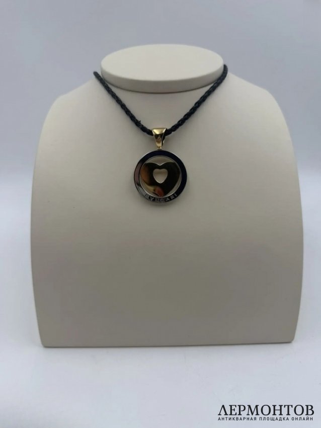 Кулон «Tondo Heart». Жёлтое золото 750 пробы, сталь, Bvlgari, Италия