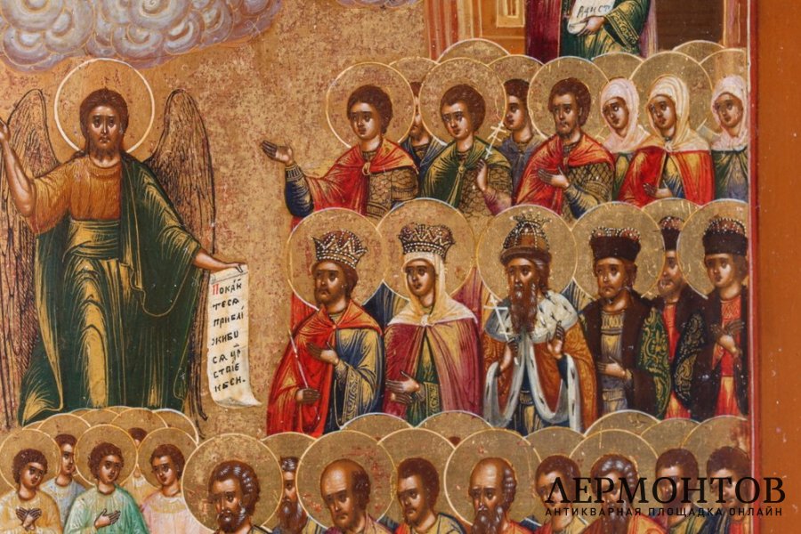 Икона О Тебе Радуется. Россия, Палех, сер. 19 в. Дерево, левкас, темпера. Редкая.