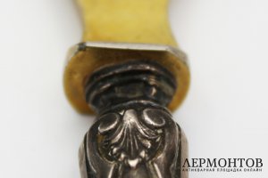 Приборы для сервировки нож для сыра и нож для масла. Россия, нач. 20 в.  Серебро 84 п