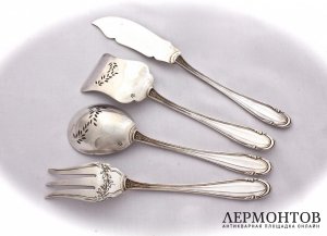 Набор для закусок. Серебро 950. Франция