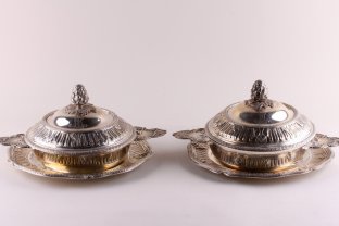 Комплект блюд для сервировки. Paillard Freres. Серебро 950 пробы. Франция, XIX в.