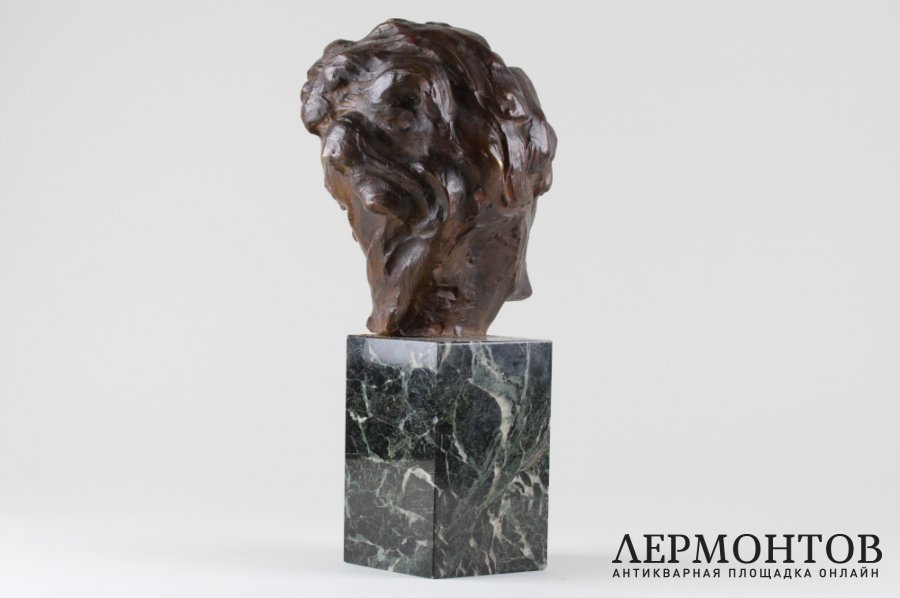 Бюст. Людвиг ван Бетховен. M. Bouraine. Бронза, мрамор. Франция, нач. XX в.