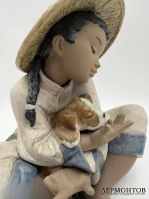 Статуэтка «Лучший друг мальчика». Фарфор грес, Lladro, скульптор Francisco Polope, Испания, 1992–2004 годы