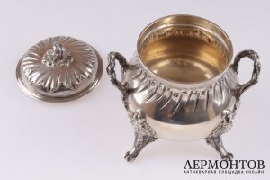 Чайный сервиз из трех предметов. Серебро 950. Франция