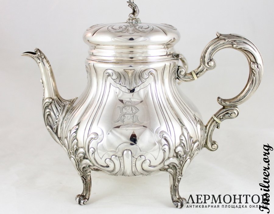 Чайно-кофейный сервиз Gross . Серебро 950. Франция