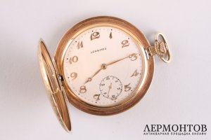 Часы карманые женские Longines. Золото 585. Швейцария, начало ХХ века. 