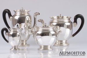 Чайно-кофейный сервиз Henin et Cie. Серебро 950. Франция
