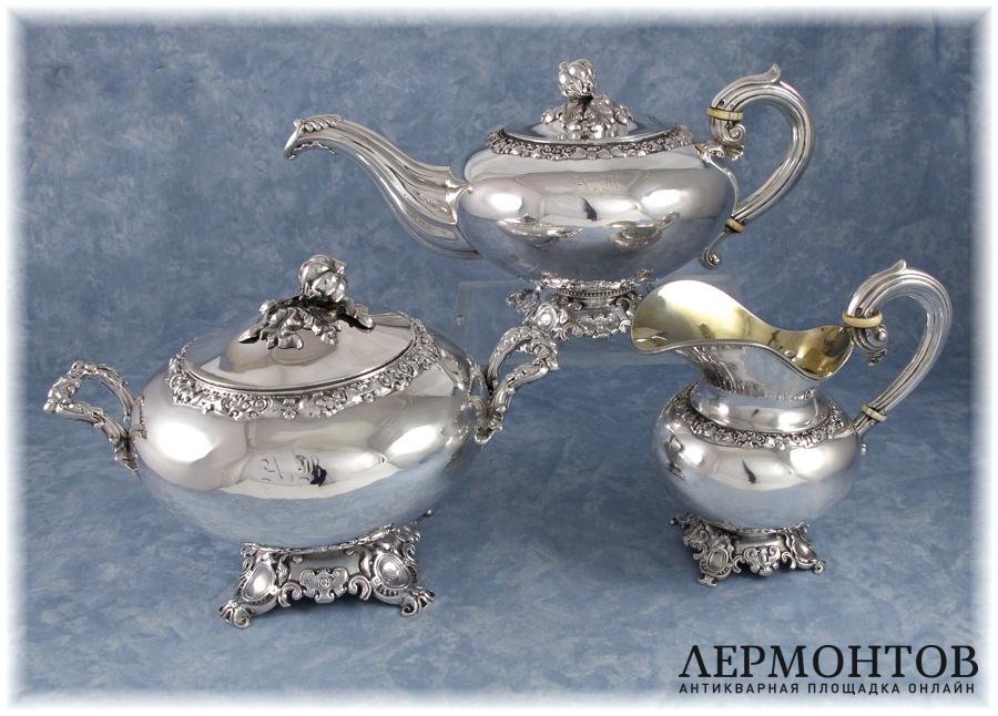 Чайный сервиз Veyrat. Серебро 950. Франция