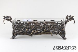 Подставка, подача в стиле модерн. Серебрение. Российская империя, Польша, Норблин.