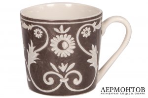 Кофейная пара с декором. Франция, коллекция Renaissance, кон. 20 в. Фарфор.