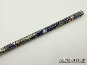 Перьевая ручка. Россия, фабрика ИЗО. Серебро 916 пробы, эмаль.
