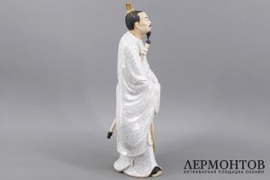 Статуэтка Цюй Люань. Керамика, роспись. Китай, скульптор Лю Чуань, 1950е. Провенанс