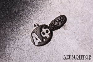 Чайный набор из сахарницы и сливочника. А. Фульд Серебро 84 пробы. Россия, XIX в.