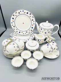 Чайный сервиз на 6 персон. Фарфор, Villeroy & Boch, дизайнер Paloma Picasso, Германия, 20 век