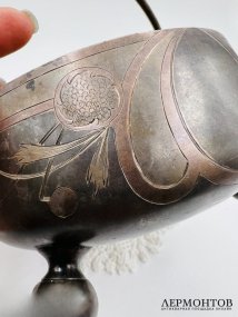 Конфетница в стиле модерн. Серебро 84 пробы, В. Семёнов, Россия, 1908–1917 годы