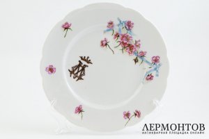 Тарелка с монограммой Императрицы Марии Федоровны. Россия, частный завод, начало 20 в