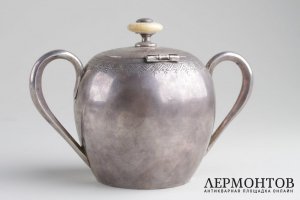 Сахарница. Мнекин Иван Николаевич. Серебро 84 пробы. Российская империя. XIXв.
