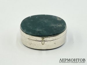 Шкатулка из мохового агата в ст. Модерн. Нач. 20 века. 