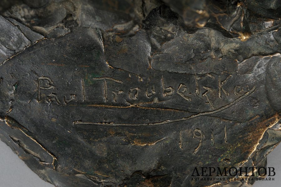 Скульптура Девушка. Франция, автор модели П.Трубецкой. 1911 г. Бронза.