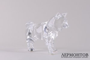 Статуэтка Собака. Франция, фирма Baccarat. Хрусталь, резьба.