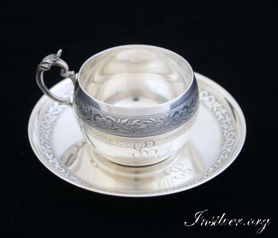 Кофейная пара. Серебро 950. Франция