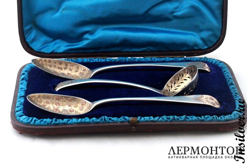 Десертный сервировочный набор. Серебро 925. Англия
