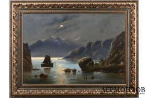 К. Бахман. Ночной пейзаж. 1880-1890е гг. Холст, масло.