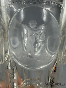 Кубок с гравированными медальонами. Хрусталь, Европа, 1860–1880 годы