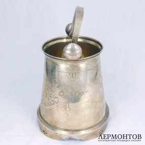 Ведерко для льда. В. Семенов. Серебро 84. Российская империя