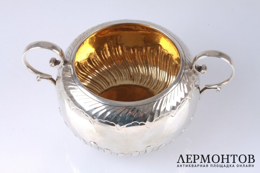 Сахарница JSH. Серебро 925. Англия