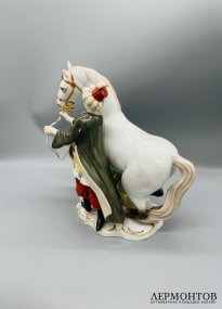 Статуэтка «Турок с лошадью». Фарфор, роспись, Fürstenberg, Германия, 1908–1916 годы