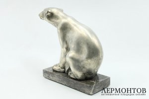 Скульптура Медведь в стиле Ар Деко. Франция, 1920-е гг. Шпиатр, камень.