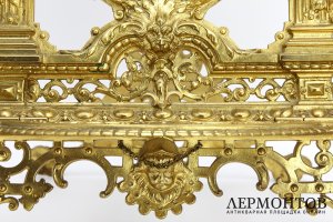 Большое настольное зеркало Триумф любви. Бронза. 19 век.