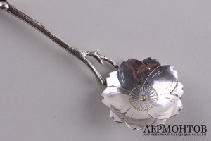 Чайная ложка . Серебро, золото. Китай. XIX в.