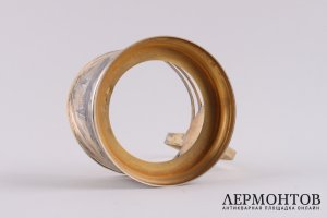 Подстаканник Ледокол Ленин. СССР, Московский ювелирный завод, 1950е гг. Серебро 875