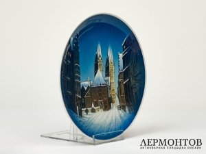 Тарелка настенная «Рождество в Бремене 1968». Фарфор, Rosenthal, Германия