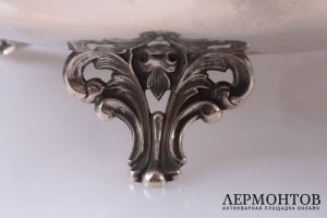 Сухарница в классическом стиле. Серебро 750 пробы. Европа