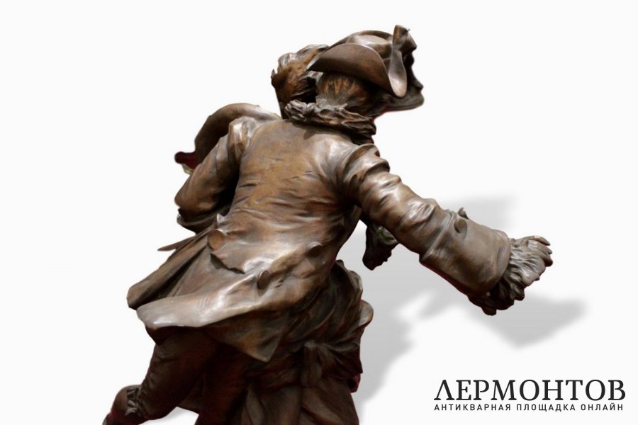 Скульптура Кокетка. Бронза.  Авт. V.Bruyneel. Франция.