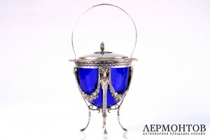 Ваза для конфитюра. СЕРЕБРО 950. ФРАНЦИЯ