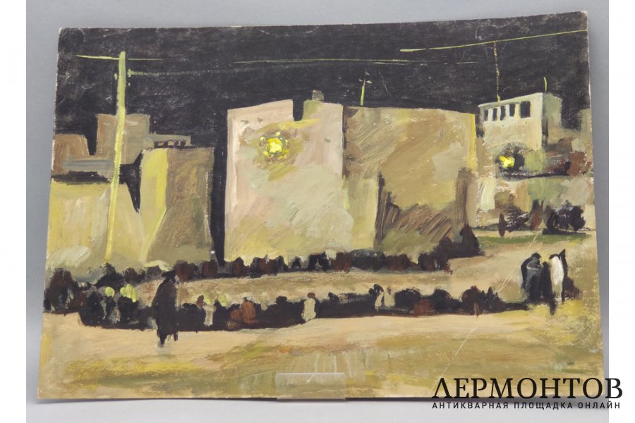 Курзенков Леонид Сергеевич. В советской Хиве, 1960-1970е гг. Картон, темпера. 