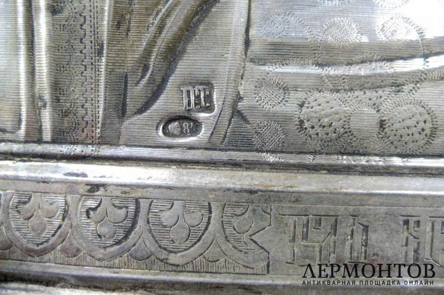 Икона Господь Вседержитель. Дерево, масло, серебро 84, Российская Империя.