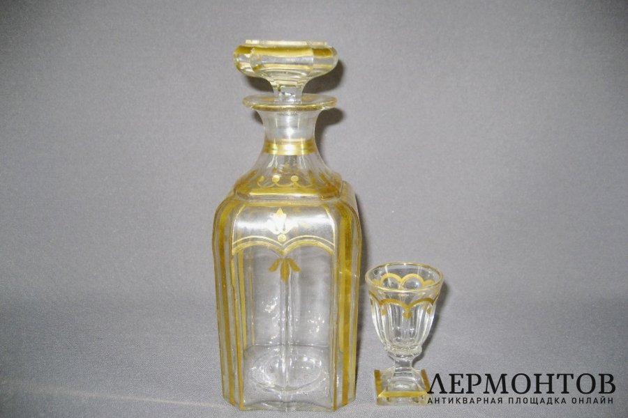 Кабинетный бар. Красное дерево, бронза, стекло, золочение. Европа, XIX век 