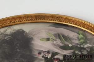 Рамка для фотографии овальная. Франция, кон. 19 века. Бронза, литье, золочение.